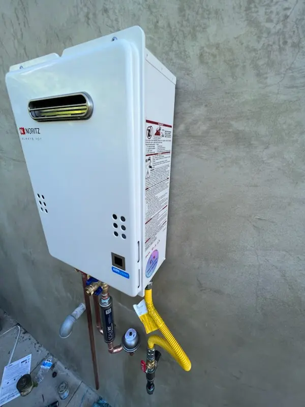 Tankless water heater installation for Kings Manor homes